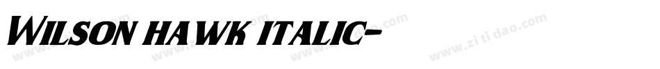 Wilson hawk italic字体转换